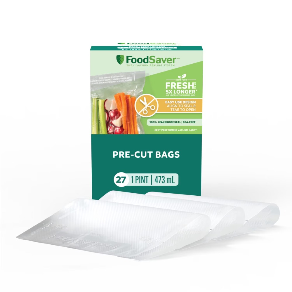 Meal Prep Cutting - Bolsas de Vacío FoodSaver Pint, Paquete