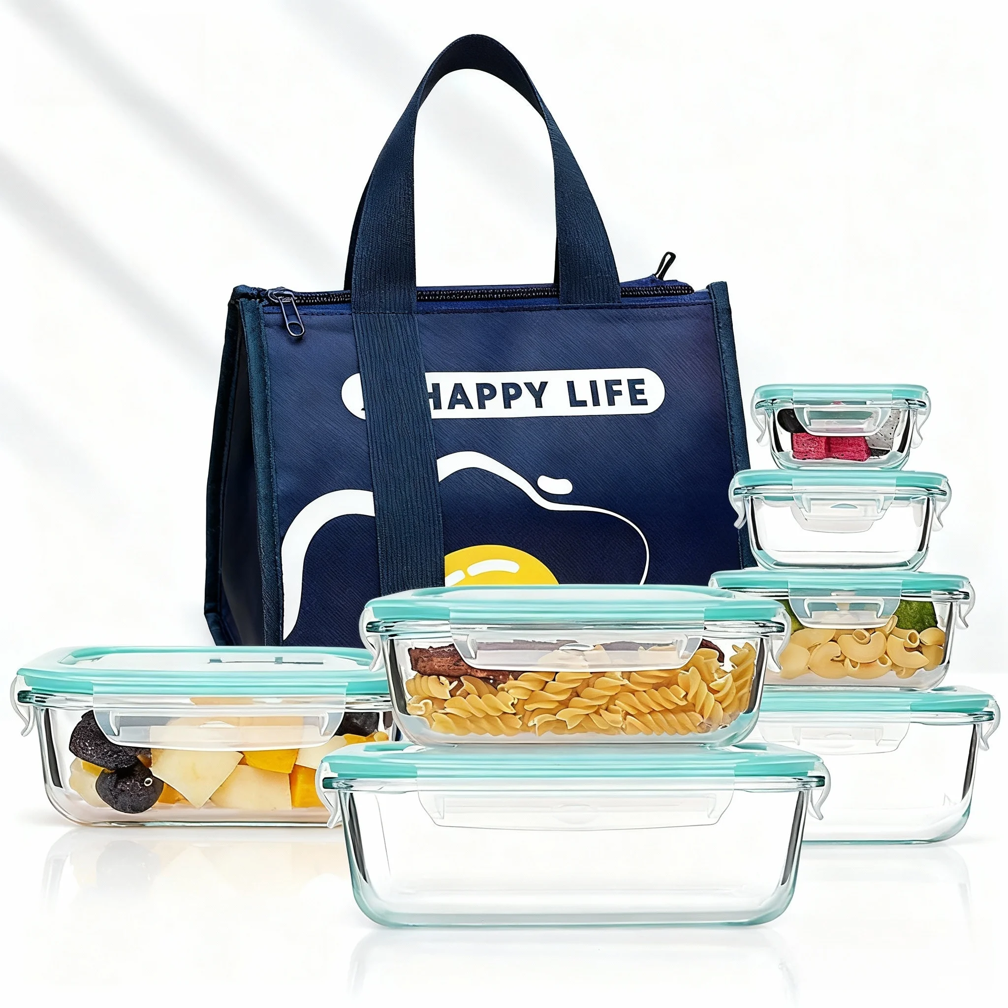 Meal Prep Rezepte - Fiambrera Bento de vidrio para adultos,