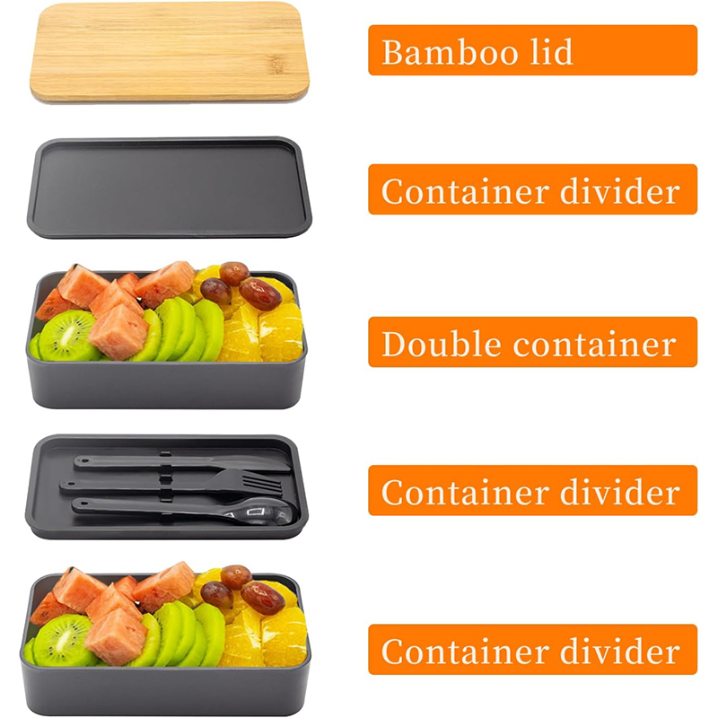 Caja Bento apilable con utensi - Meal Prep Rezepte reseña y precio