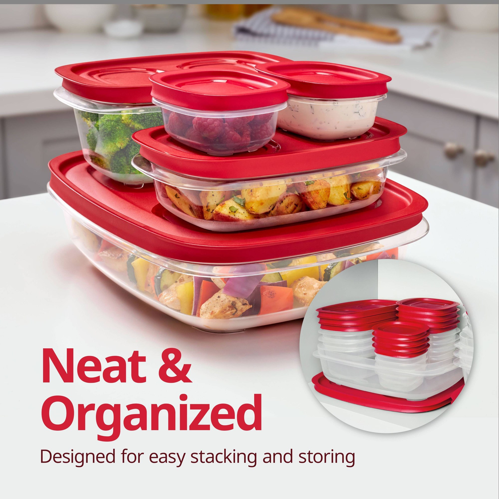 Contenedor Rectangular Rojo pa - Meal Prep Kitchen reseña y precio