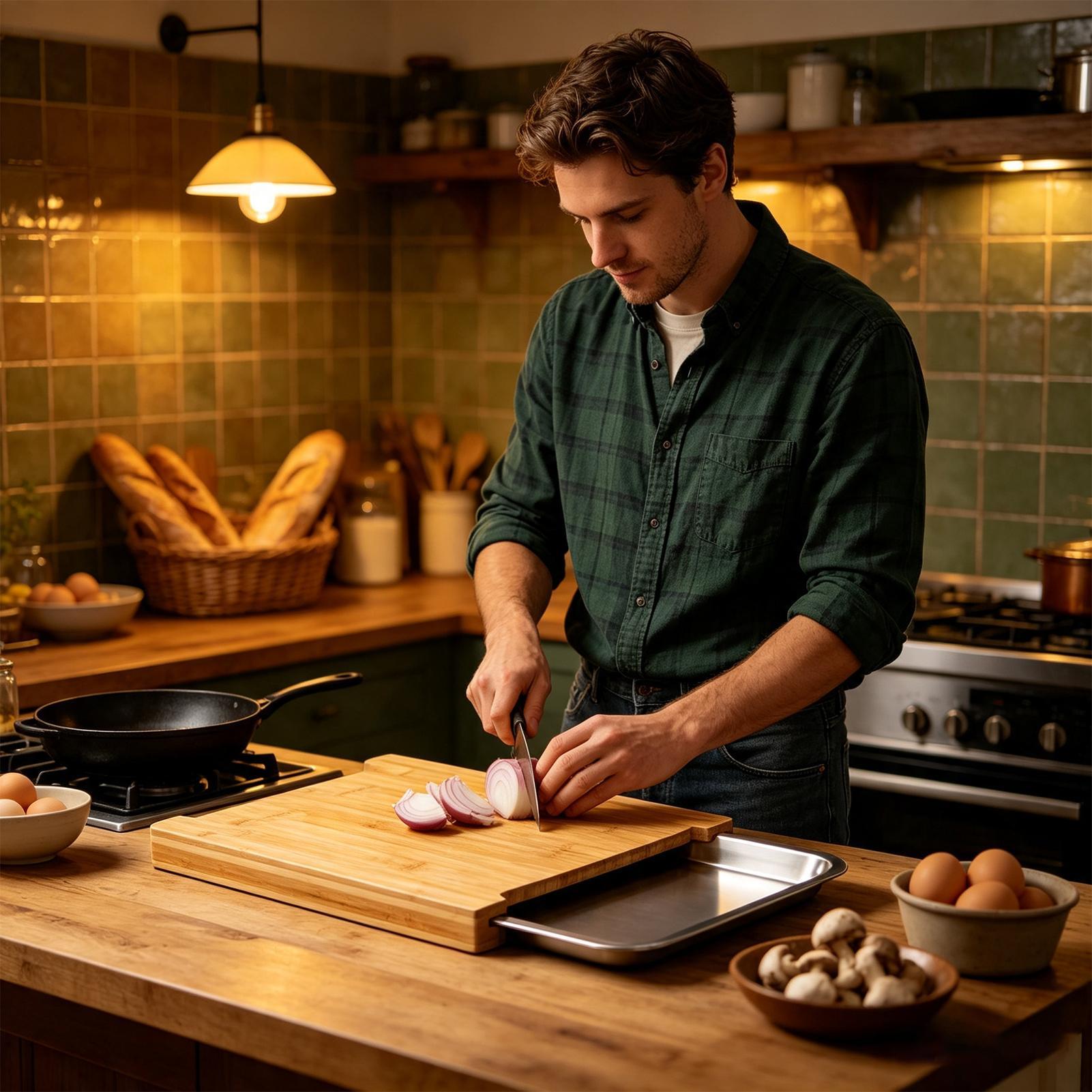 Tablas de cortar de madera par - Meal Prep Cutting reseña y precio