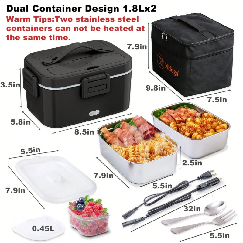 Lonchera Eléctrica de 100W, Ca - Meal Prep Bag reseña y precio