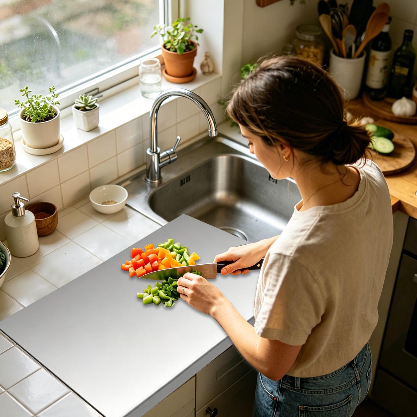 Tabla de cortar de acero inoxi - Meal Prep Cutting reseña y precio