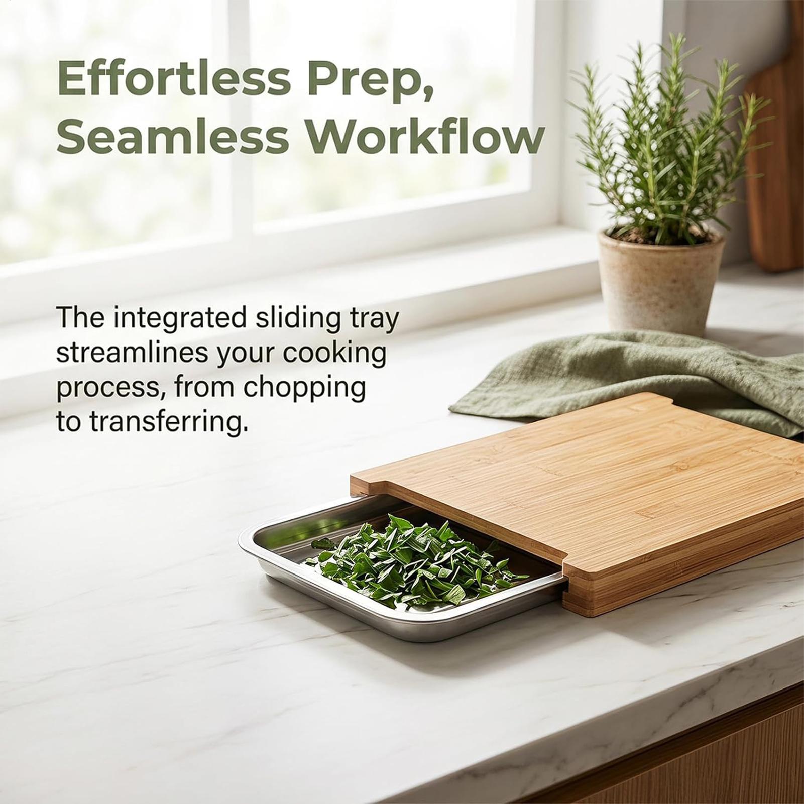 Tabla de cortar de madera anti - Meal Prep Cutting reseña y precio