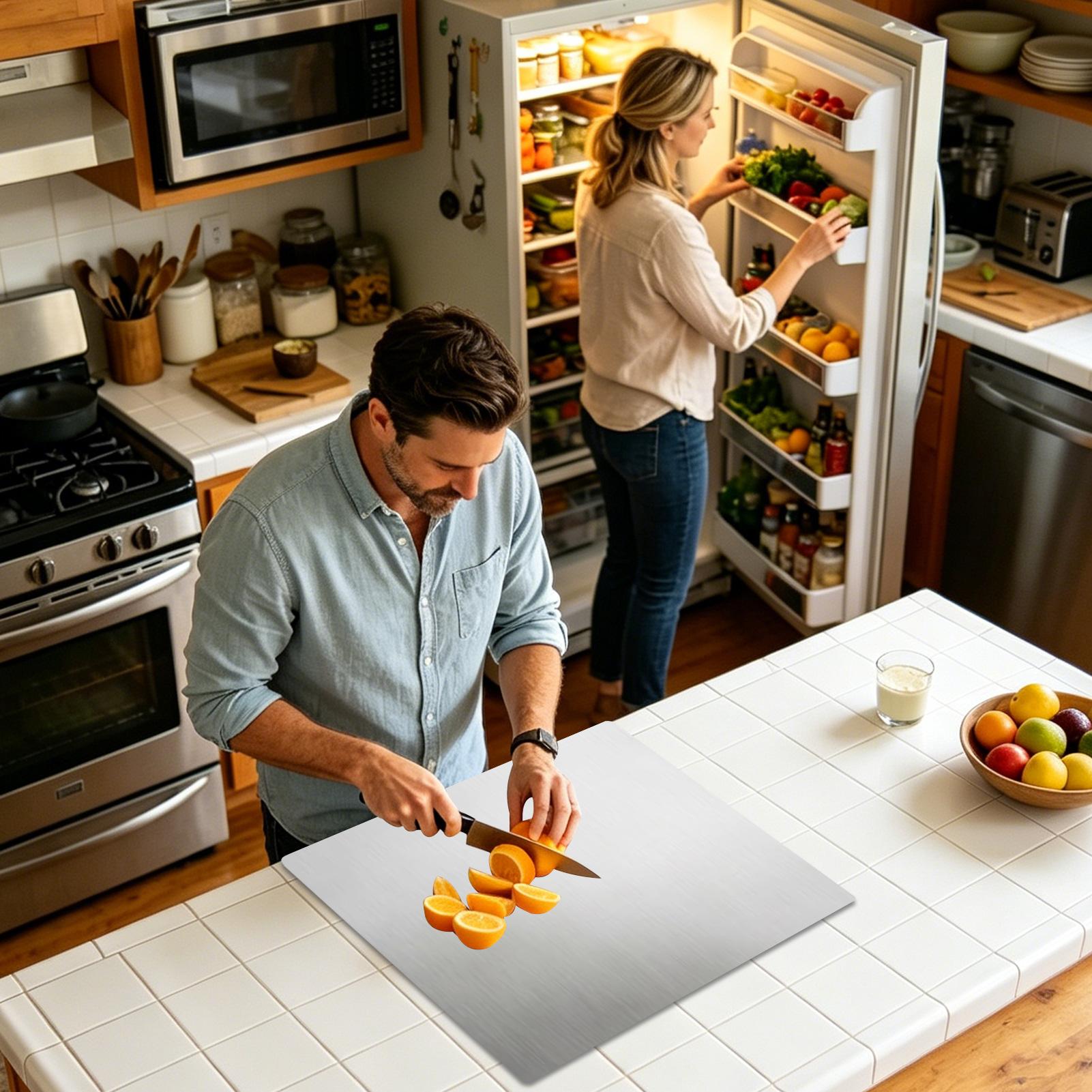 Tabla de cortar de acero inoxi - Meal Prep Cutting reseña y precio