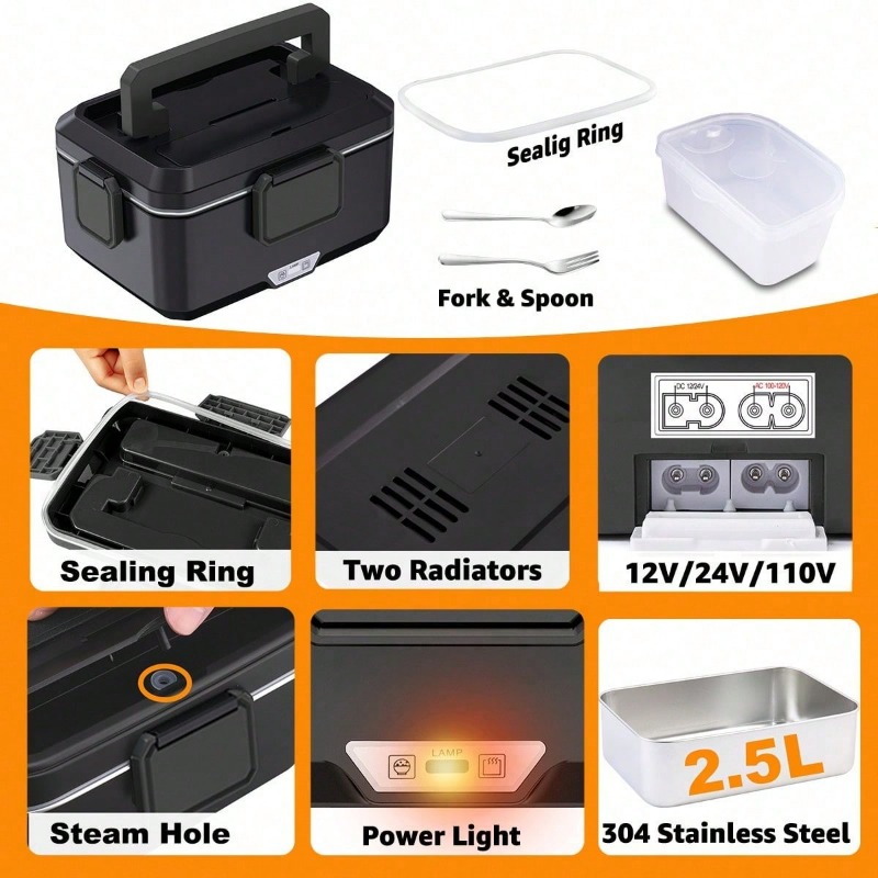 Lonchera eléctrica con calefac - Meal Prep Bag reseña y precio